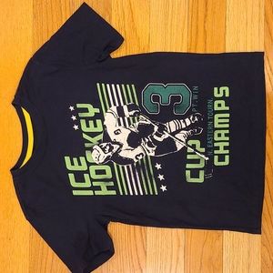 Gap Hockey tee; size M (8-9 years); navy